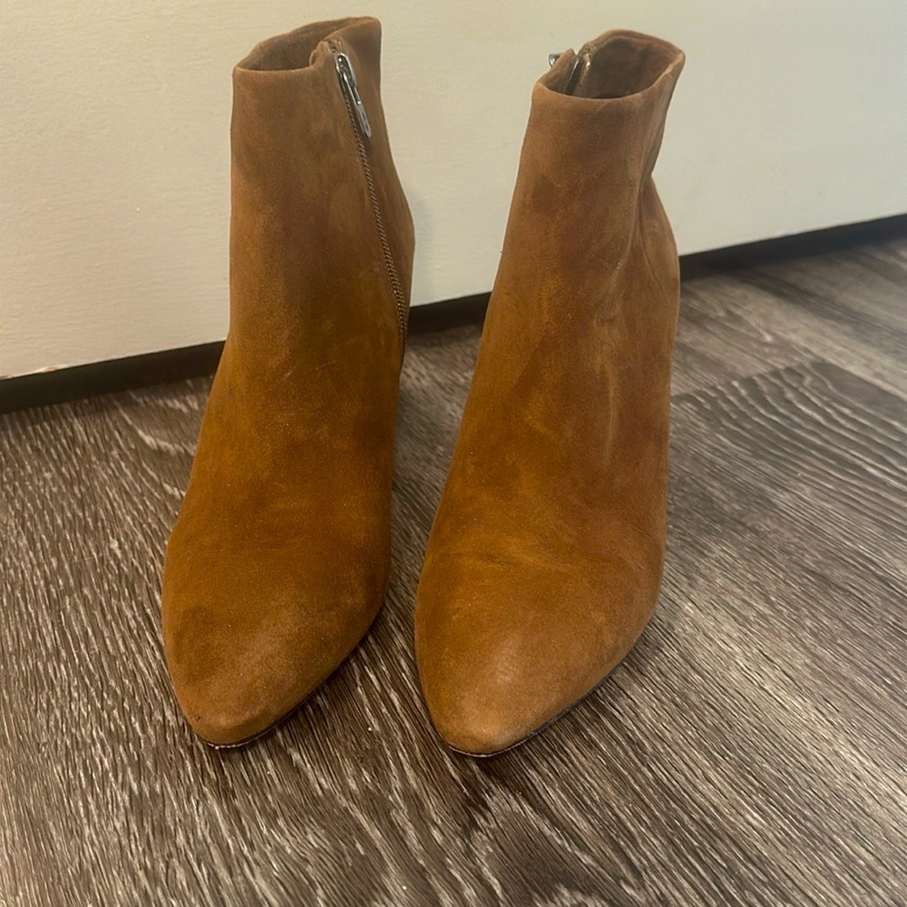 Antonio Melani suede ankle heel boots worn once